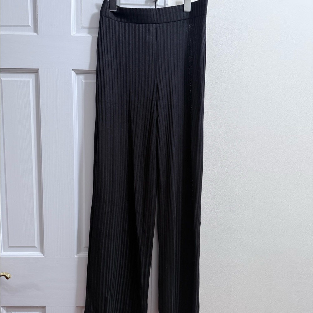 H&M Black Striped Women's Trousers
